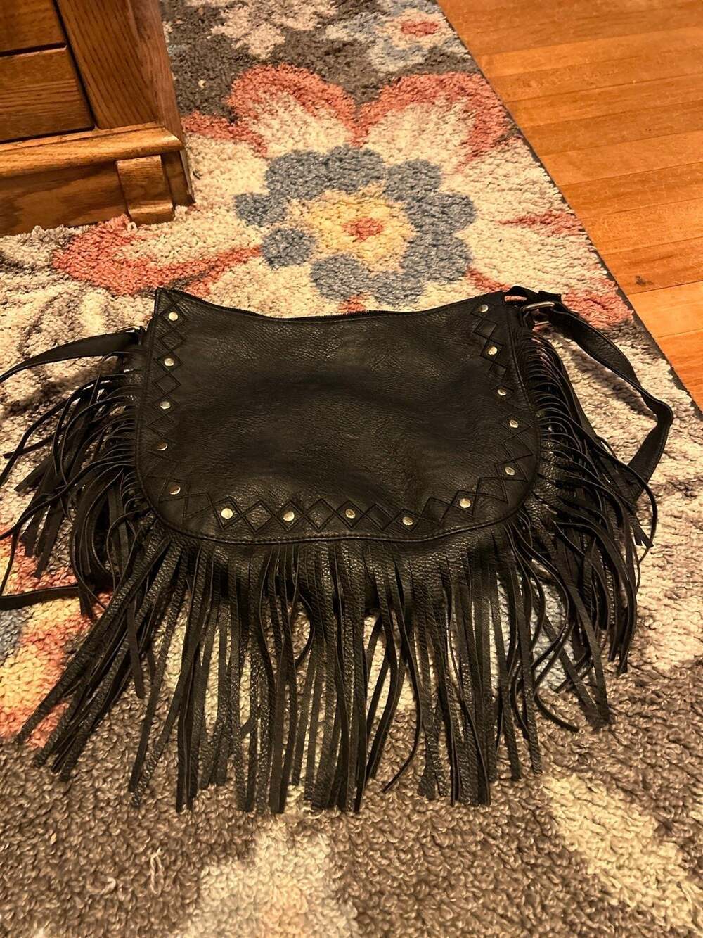 Black fringe purse